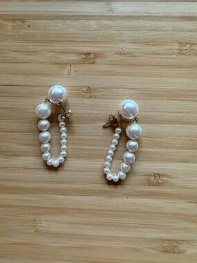 Nadri London Front-Back Pearl Earrings – Never Worn